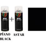 Sio Colors Piano Black Extra Pigment Araba-Jant-Metal Sprey Boya 400 ml