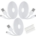 SIOCEN Wyze Cam, WyzeCam Tava, Yi Cam, YI Dome Home, Oculus Go,Kasa,Nest Kamera, Netvue, Blink,Furbo Köpek, Bulut Kamerası Güvenlik Gözetleme Şarj Kablosu ile Uyumlu 3Paket 20FT USB Güç Uzatma Kablosu