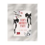 Siorina Co & Event Birthday Card Bride Bachelorette Card Doğum Günü Davetiye/Kart - 5 Adet
