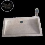 Sipahi Marble Bej Mermer Dışı Patlatma Dikdörtgen Lavabo