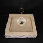 Sipahi Marble Bej Mermer Eğimli Patlatma Lavabo