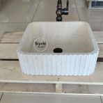 Sipahi Marble Bej Mermer Tasarım Lavabo