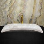 Sipahi Marble Bej Mermer Yay Tasarım Lavabo