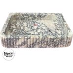 Sipahi Marble Beyaz Mermer Derin Lüks Lavabo