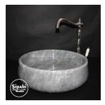 Sipahi Marble Gri Mermer Armut Tasarım Lavabo