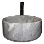 Sipahi Marble Gri Mermer Silindir Lavabo