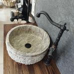 Sipahi Marble Gümüş Traverten Dışı Patlatma Lavabo