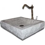 Sipahi Marble Gümüş Traverten Patlatma Lavabo