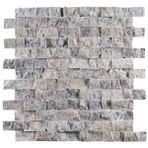 Sipahi Marble Gümüş Traverten Patlatma Mozaik Renk Gümüş