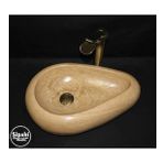 Sipahi Marble Klasik Traverten Çakıl Tasarım Mini Lavabo