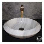 Sipahi Marble Marmara Pijamalı Yuvarlak Dizayn Lavabo