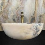 Sipahi Marble Menekşe Sarılı Mermer Çanak Lavabo