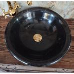 Sipahi Marble Toros Siyah Ince Ayaklı Lavabo