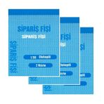 Sipariş Fişi Mini Otokopili 1-50 10x14 Gürmat Sipariş Fişi Kendinden Karbonlu 50 Sayfa 3 Adet