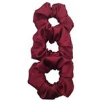 sipariş vakti Saten Saç Tokası Scrunchie Toka 3 Adet (Bordo5)