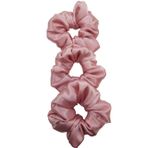 sipariş vakti Saten Saç Tokası Scrunchie Toka 3 Adet (Pembe5)