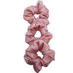sipariş vakti Saten Saç Tokası Scrunchie Toka 3 Adet (Pembe5)
