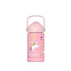 Sipnjoy Flipsip Golden Horn Çelik Çocuk Suluk Termos 360 Ml - Pembe