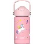 SipnJoy Flipsip Pembe Çocuk Su Termosu 360 ml Paslanmaz Çelik Ergonomik Tasarım Özellikli