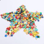 SIPRKAICT Çok Renkli Metalik Folyo Konfeti (1,54 cm) Parti Düğün Süslemeleri için Yıldız Parıltılı Gökkuşağı Masa Konfeti, paket başına 59 g (60 g)