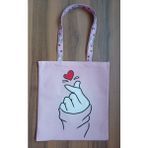 Şipşak Aşk Bez Plaj ve Omuz Çantası - 35X37 - Pembe