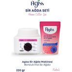 Sir Ağda Makinesi + 1 Adet Hassas Ciltler Için 220 gr Boncuk Soyulabilir Inci El Ağda 5 Spatula Seti