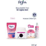 Sir Ağda Makinesi+1 Adet Hassas Ciltler Için Boncuk Soyulabilir Inci El Ağda+Masaj Yağı Seti