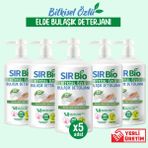 Sır Bio 5 Adet Bitkisel Özlü Elde Bulaşık Deterjanı Pompalı Şişe Aloe Vera İçerikli (1000 ml x 5)