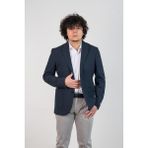 Sir Slimfit Torba Cep Dokulu Astarsız Erkek Tek Ceket - 48 - Lacivert