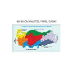 SIRADIŞI REKLAM Türkiye Iller Ve Bölgeler Haritası 80*40cm