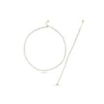Sıralı İnci Kolye Bileklik İkili Set (Rose)