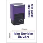 Sırdaş 910 Mavi Mürekkep İsim Ünvan Kaşesi 10x26 mm Renkli Baskı Alanı ile Kullanıma Uygun