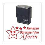 Sırdaş Aferin Öğretmen Kaşe Kırmızı Renk 41x16mm Yerli Üretim Otomatik Kaşe