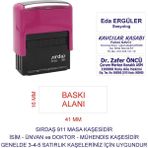 Sırdaş İsim Ünvan Kaşesi 910 Pembe Makina - Siyah Mürekkep