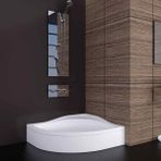 Sırduş 100x100x16 cm Oval Oturmalı Duş Teknesi