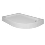 Sırduş 100x80x12 cm Asimetrik Monoblok Sol Duş Teknesi