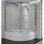 Sırduş 110×110 Sır-lüks Oval Küvet Üstü Duşakabin Krom