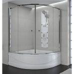 Sırduş 120×120 Sır-lüks Oval Küvet Üstü Duşakabin Krom
