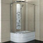 Sırduş 120X80 Sır-Lüks Asimetrik Mini Küvet Üstü Duşakabin Sol
