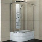 Sırduş 120x90 Sır-lüks Asimetrik Mini Küvet Üstü Duşakabin Sol Krom