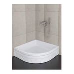 Sırduş 80x80x16 cm Oval Panelli Duş Teknesi
