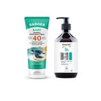 Sirenol Badger Bebek Güneş Kremi Spf40 Ve Organik Bebek Şampuanı Set