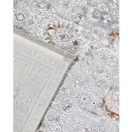 Siret Mavi Çerçeveli Modern Geometrik Etnik Desenli Boho Makinada Yıkanabilir Hafif Hav Toz Vermez Leke Tutmaz Kaymaz Taban Dijital Makine Baskı Halı Oturma Odası Salon Yolluk Koridor Mutfak Halısı