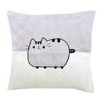Şirin 30 cm Gri Kedi Figürlü Yastık