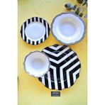 Şirin Eşyalarım Black Line 24 Parça 6 Kişilik Bone Porselen Yemek Takımı