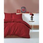 Şirin Eşyalarım Elegant stripe saten çift kişilik nevresim takımı bordo - Standart - Axel