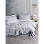 Şirin Eşyalarım Elegant Stripe Saten Çift Kişilik Nevresim Takımı Gri - Standart - Axel