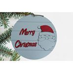 Şirin Lazer Dekoratif Mery Christmas Noel Baba Kapı Süsü Çam Ağacı Dekor beyaz kırmızı