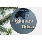 Şirin Lazer Oğlumun Odasi Jeep Dekor Ahşap Mdf Duvar Dekorasyonu Kapı Süsü