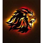 Şirin Lazer Ormanlar Kralı Aslan Duvar Dekor Ahşap Mdf Led Işıklı